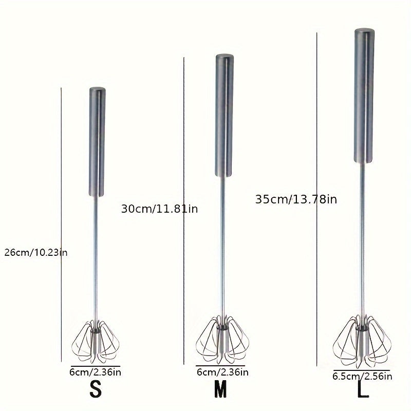 1pc multifunctionele roestvrijstalen garde en melkopschuimer, thuisbakgereedschap, roomei-handblender, huishoudelijke push-blender-blender - eiergarde, melkopschuimer, hand-push-blender blender multi-tool Eid Al-Adha Mubarak