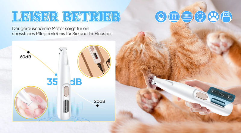 BrightPaws | Haustierhaarschneider Mit Led-licht - Beleuchten Sie Ihr Haustierpflegerlebnis