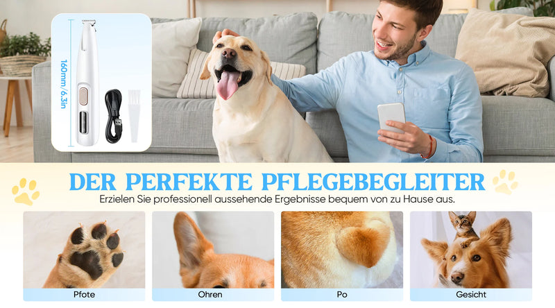 BrightPaws | Haustierhaarschneider Mit Led-licht - Beleuchten Sie Ihr Haustierpflegerlebnis