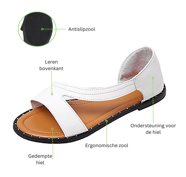 Ursula™ platte orthopedische sandalen met open teen